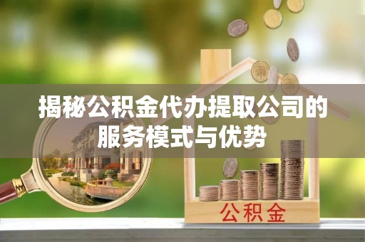 雨山揭秘公积金代办提取公司的服务模式与优势