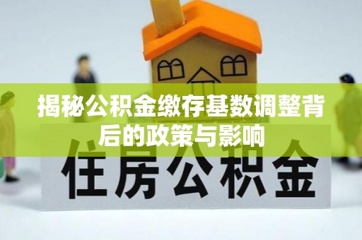 雨山揭秘公积金缴存基数调整背后的政策与影响